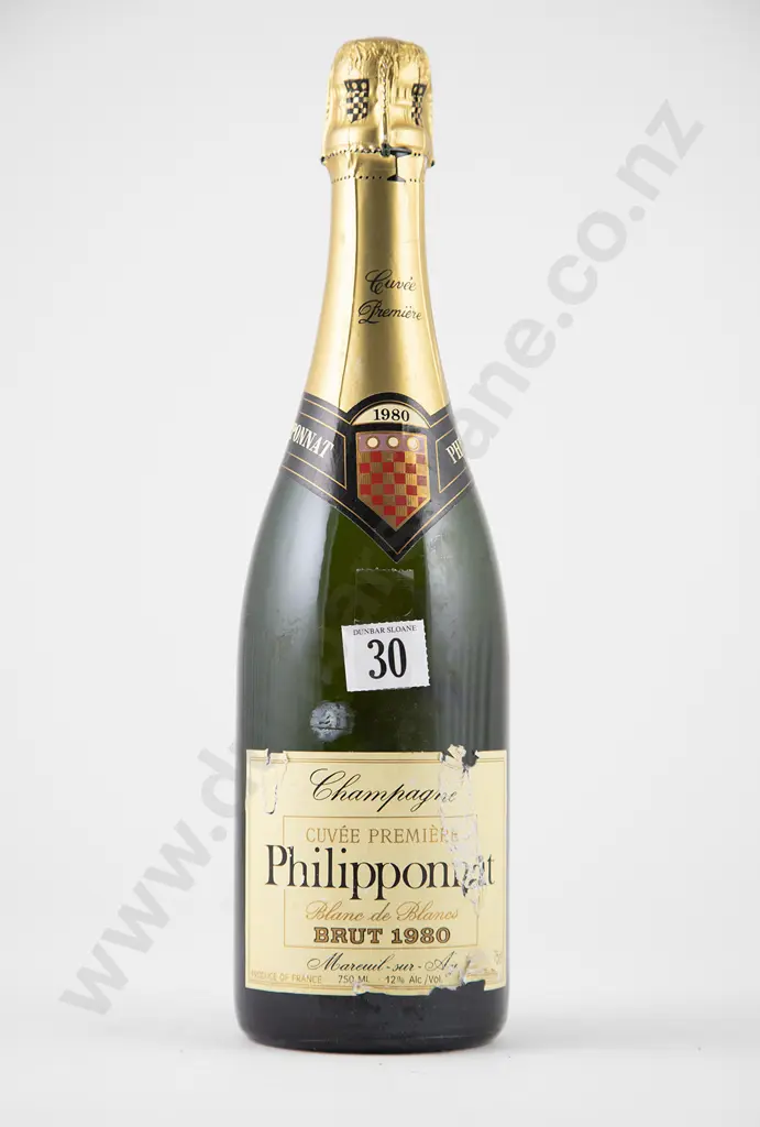 1 bottle 1980 Cuvée Premiere Philipponnat Blanc de Blancs Brut Champagne Image 1++