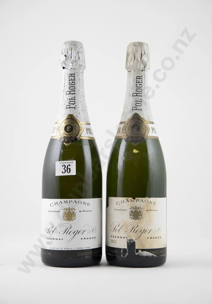 2 bottles NV Pol Roger Extra Cuvee De Reserve Brut Epernay Champagne Image 1++