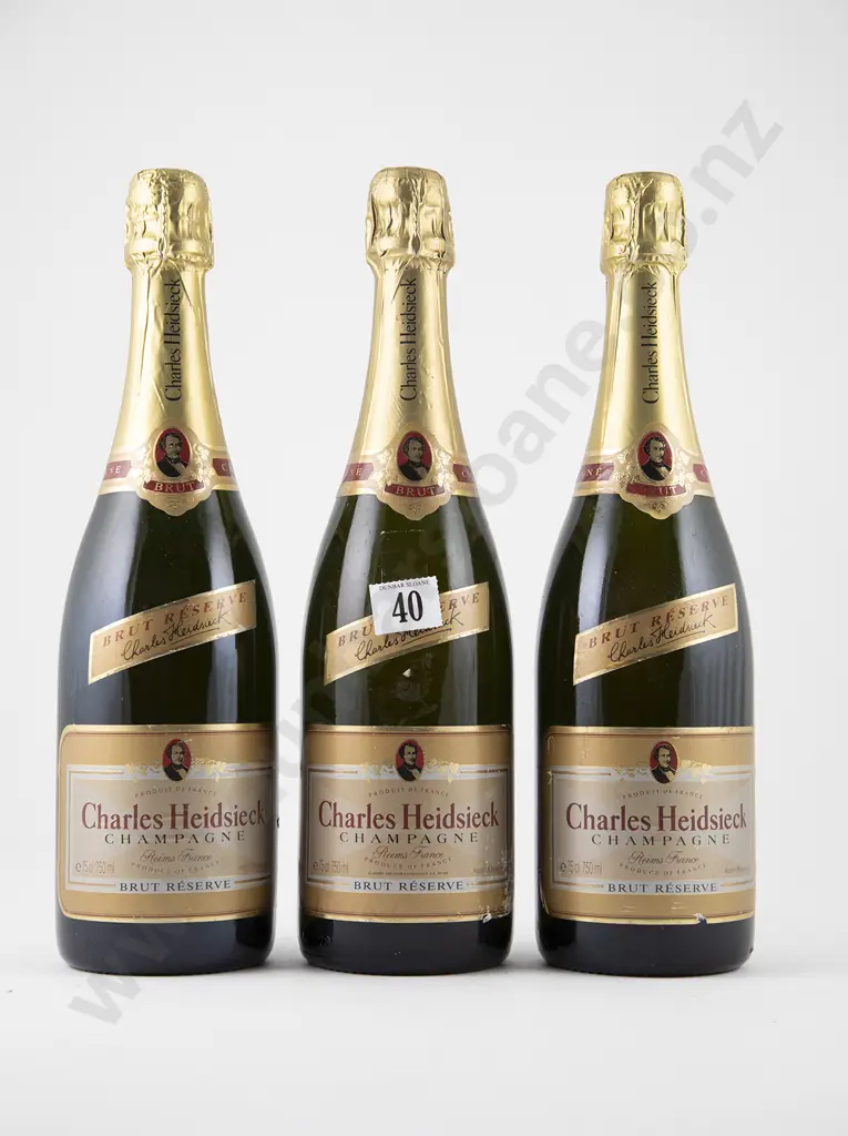 3 bottles NV Charles Heidsieck Brut Reserve Champagne Image 1++