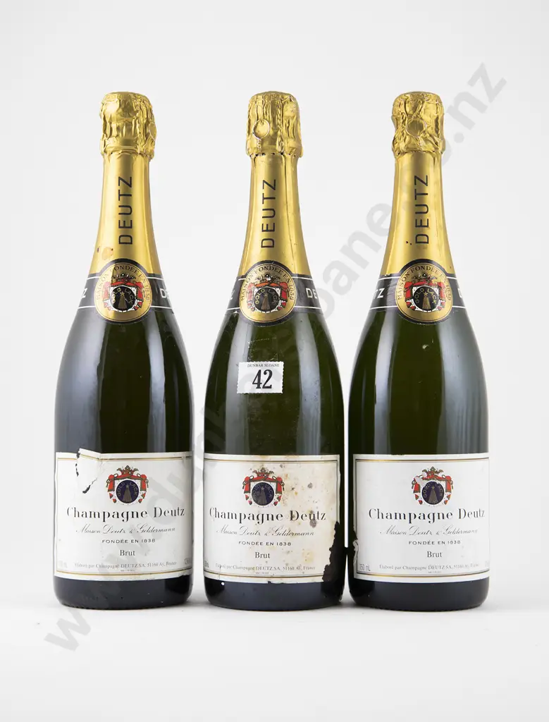 3 bottles NV Deutz & Geldermann Gold Lack Brut Champagne Image 1++