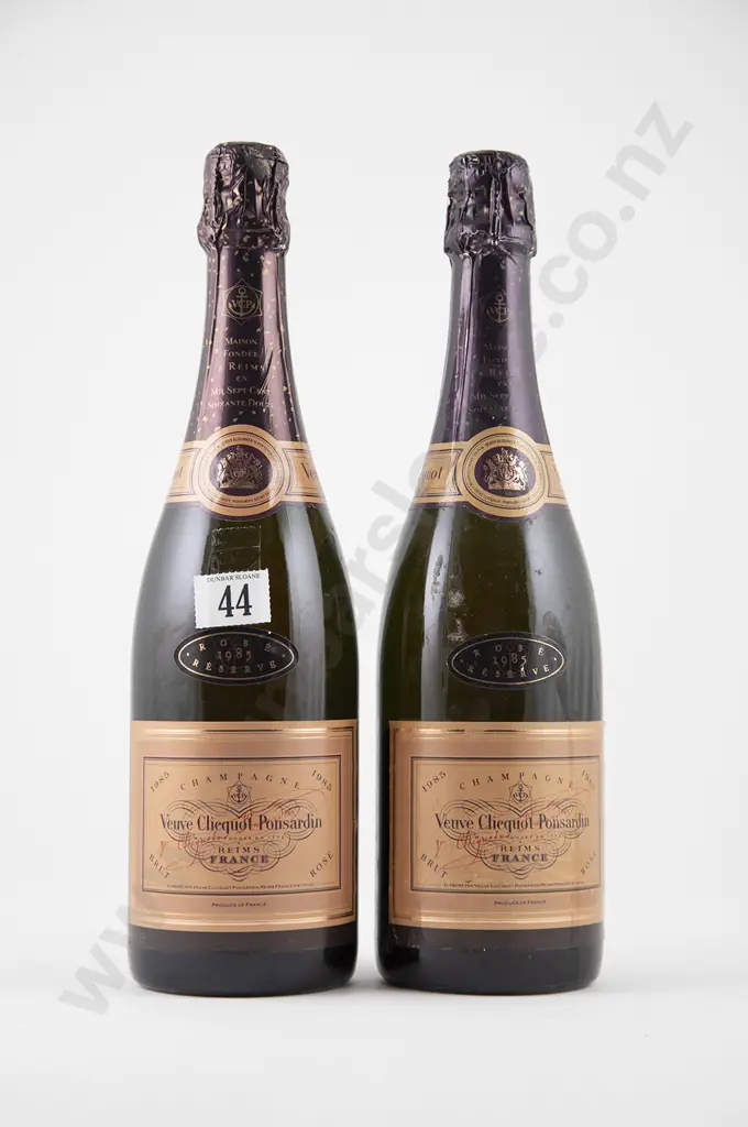 2 bottles 1985 Veuve Clicquot Ponsardin Rosé Brut Champagne Image 1++
