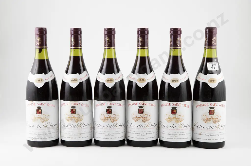 6 bottles 1988 Domaine Saint Gayan Cotes-du-Rhones Image 1++