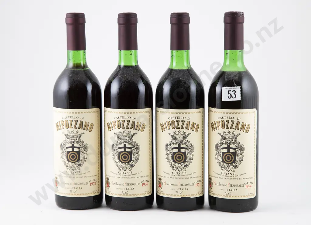4 bottles 1974 Marchesi Frescobaldi Castello di Nipozzano Chianti Rufina Riserva Image 1++