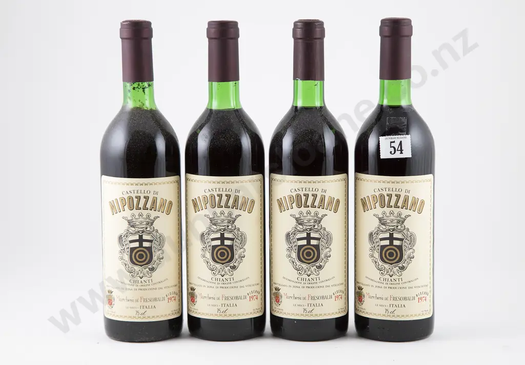 4 bottles 1974 Marchesi Frescobaldi Castello di Nipozzano Chianti Rufina Riserva Image 1++