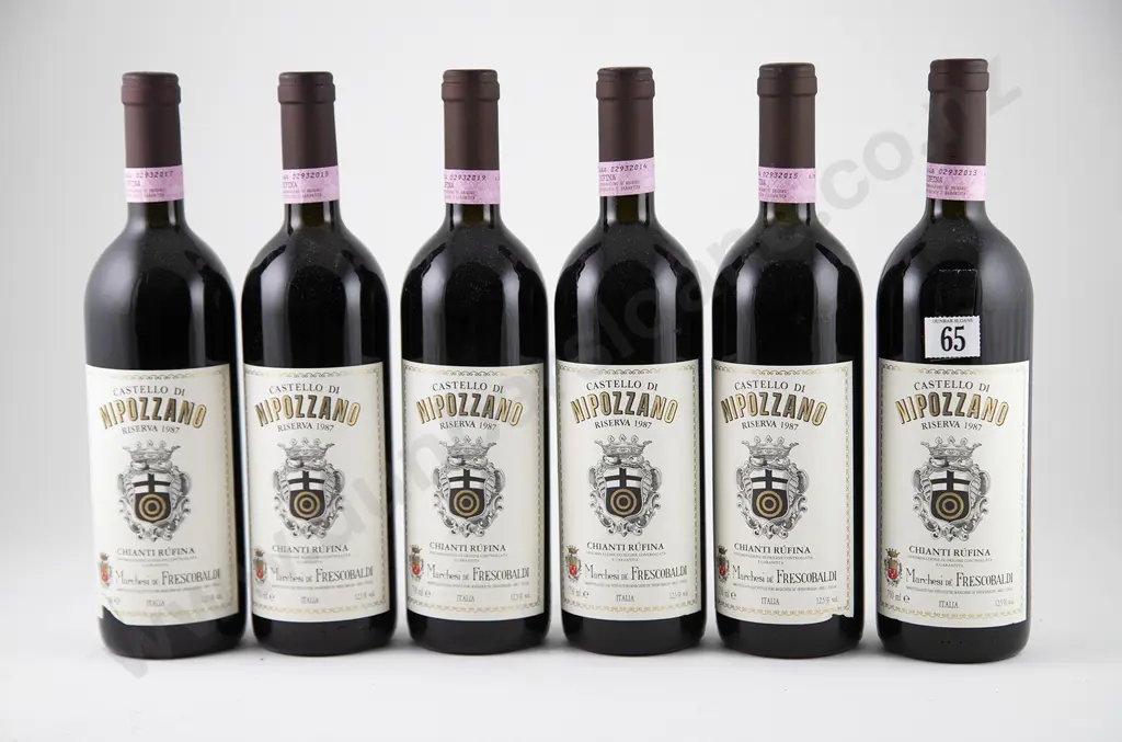 6 bottles 1987 Marchesi Frescobaldi Castello di Nipozzano Chianti Rufina Riserva Image 1++
