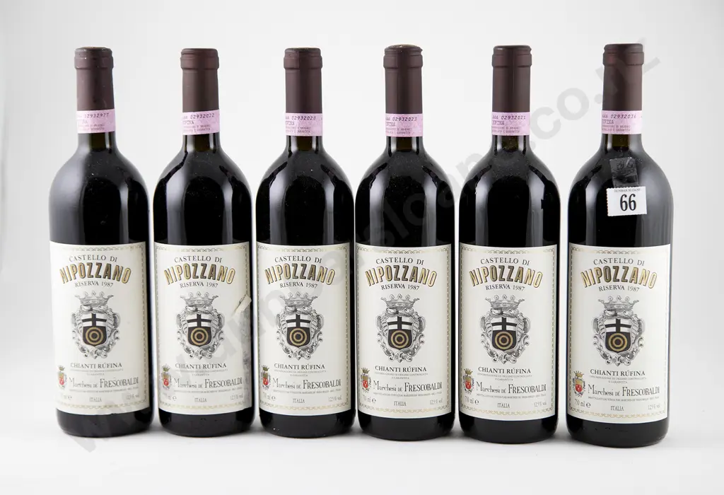 6 bottles 1987 Marchesi Frescobaldi Castello di Nipozzano Chianti Rufina Riserva Image 1++