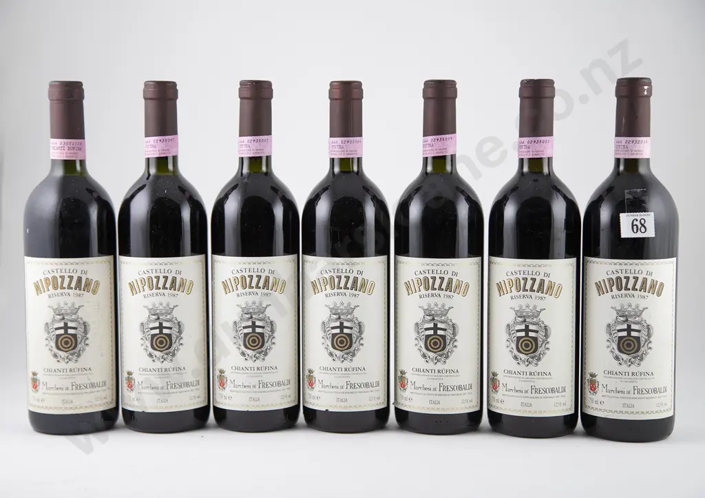 6 bottles 1987 Marchesi Frescobaldi Castello di Nipozzano Chianti Rufina Riserva Image 1++