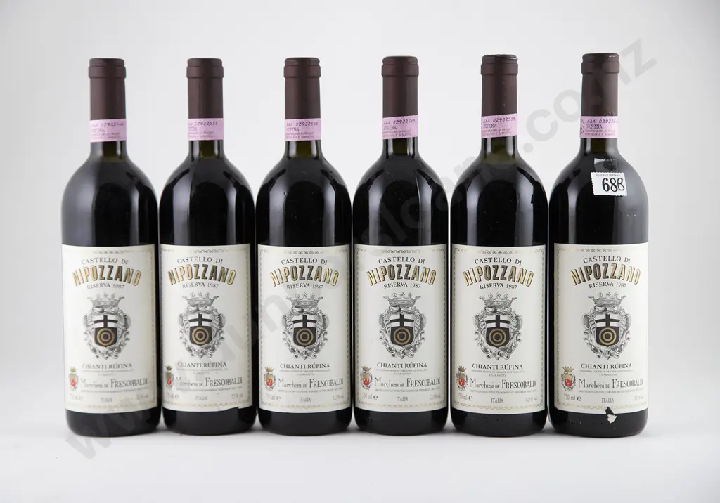 6 bottles 1987 Marchesi Frescobaldi Castello di Nipozzano Chianti Rufina Riserva Image 1++