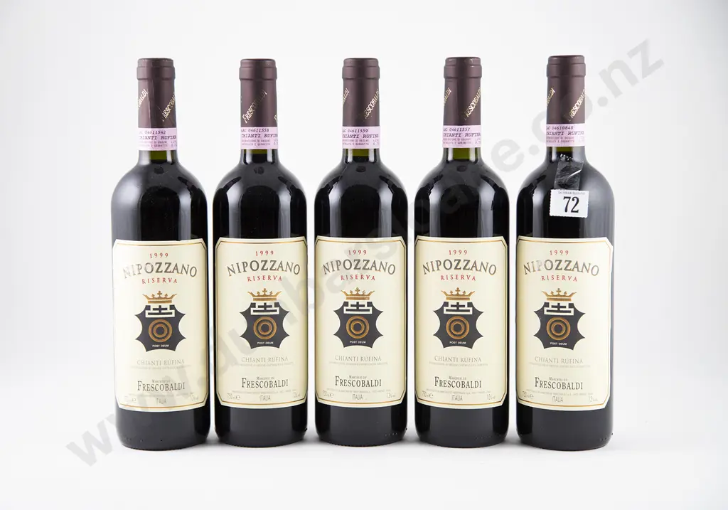 5 bottles 1999 Marchesi Frescobaldi Nipozzano Chianti Rufina Riserva Image 1++