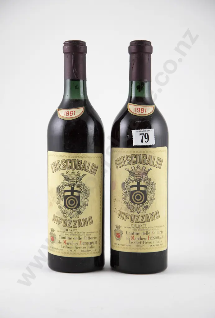 2 bottles 1961 Marchesi Frescobaldi Nipozzano Chianti Image 1++