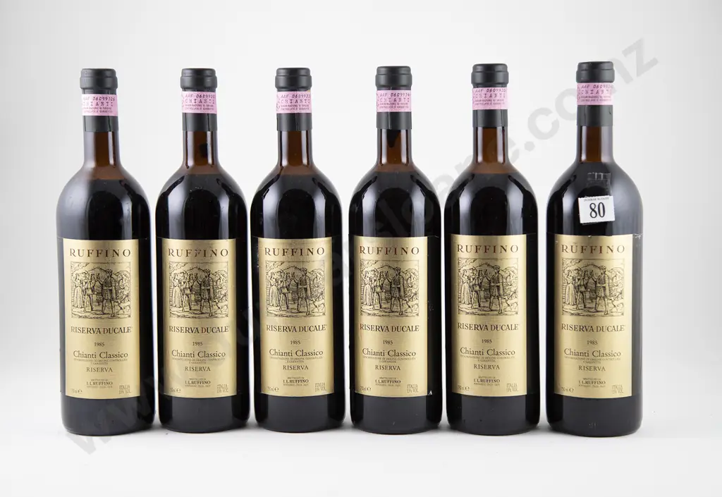 6 bottles 1985 Ruffino Riserva Ducale Chianti Classico Image 1++