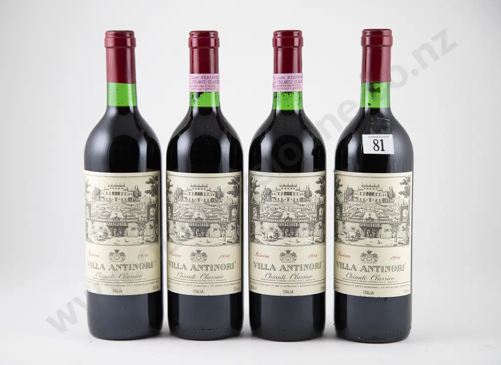 4 bottles 1986 Villa Antinori Chianti Classico Riserva Image 1++