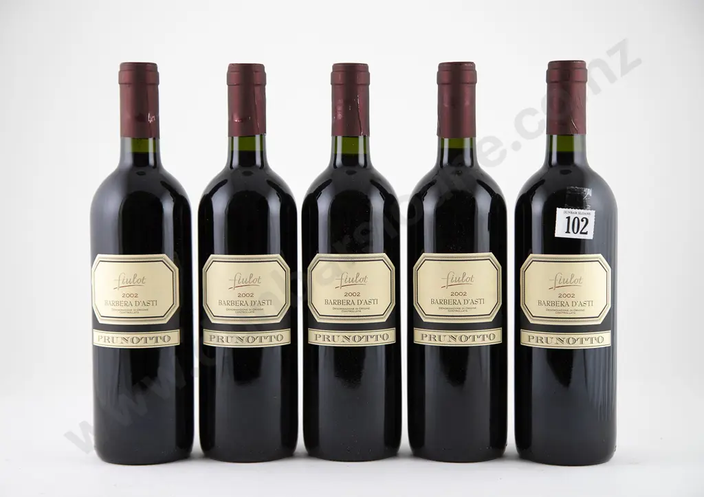 5 bottles 2002 Fiulot Barbera D'Asti Prunotto Image 1++