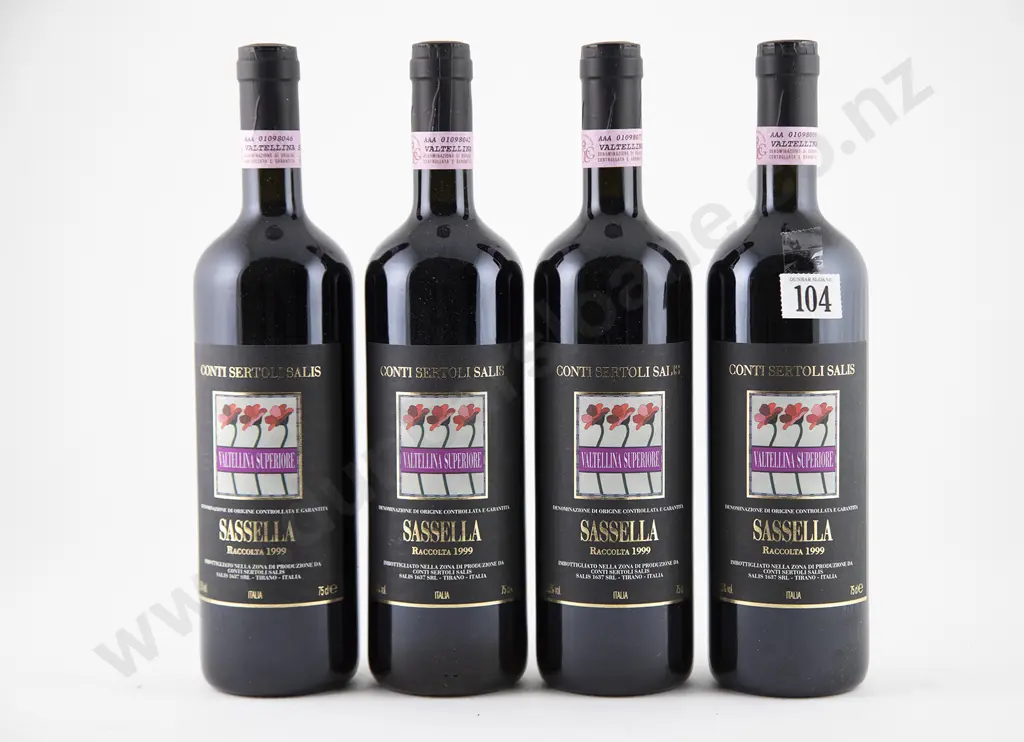 4 bottles 1999 Conti Sertoli Salis Valellina Superiore Sassella Raccolta Image 1++