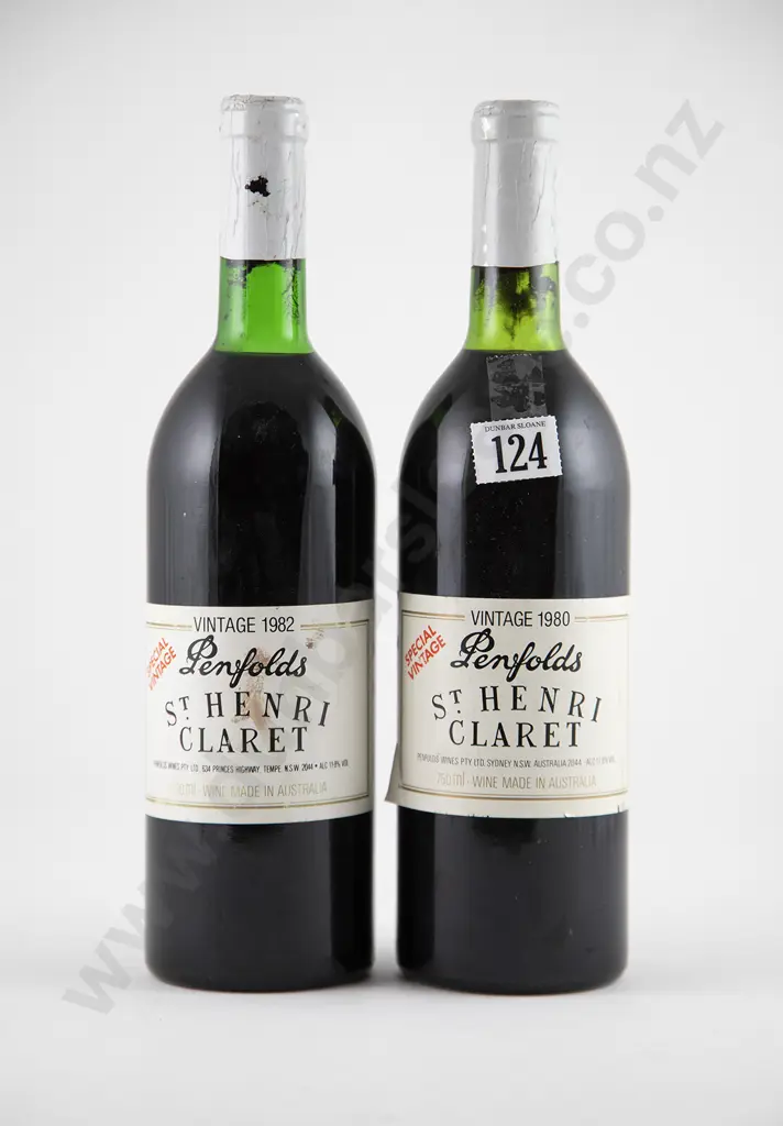 2 bottles 1980 Penfolds St Henri Claret Image 1++