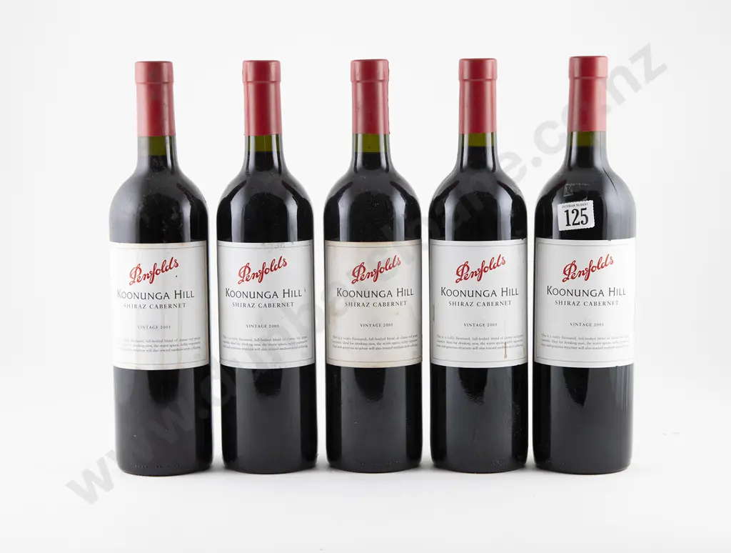 5 bottles 2001 Penfolds 'Koonunga' Shiraz Cabernet Image 1++