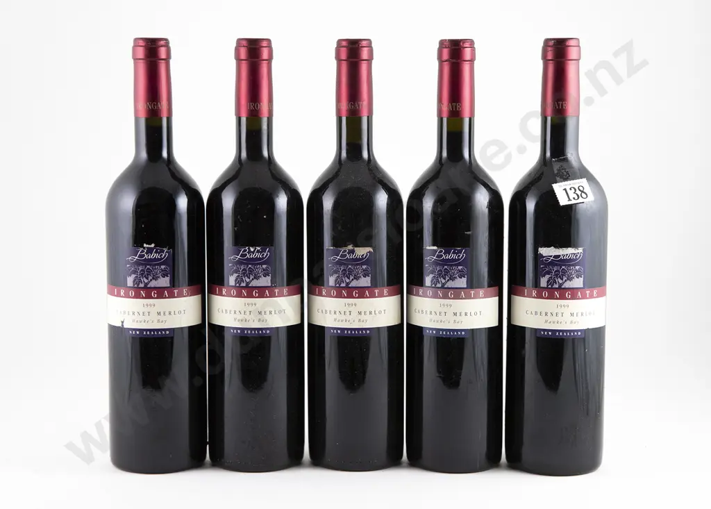 5 bottles 1999 Babich Irongate Cabernet Merlot Image 1++