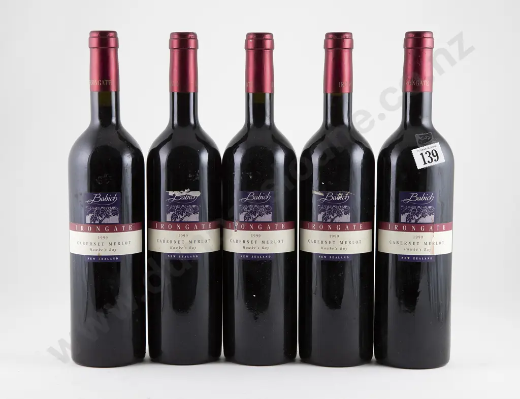 5 bottles 1999 Babich Irongate Cabernet Merlot Image 1++