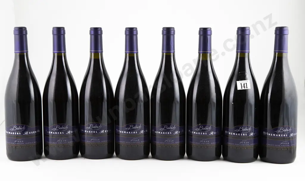 8 bottles 2001 Babich Wines Winemakers' Reserve Syrah Image 1++
