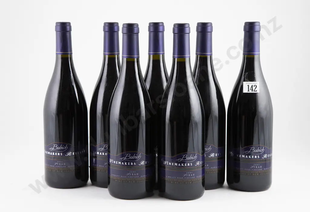 7 bottles 2001 Babich Wines Winemakers' Reserve Syrah Image 1++