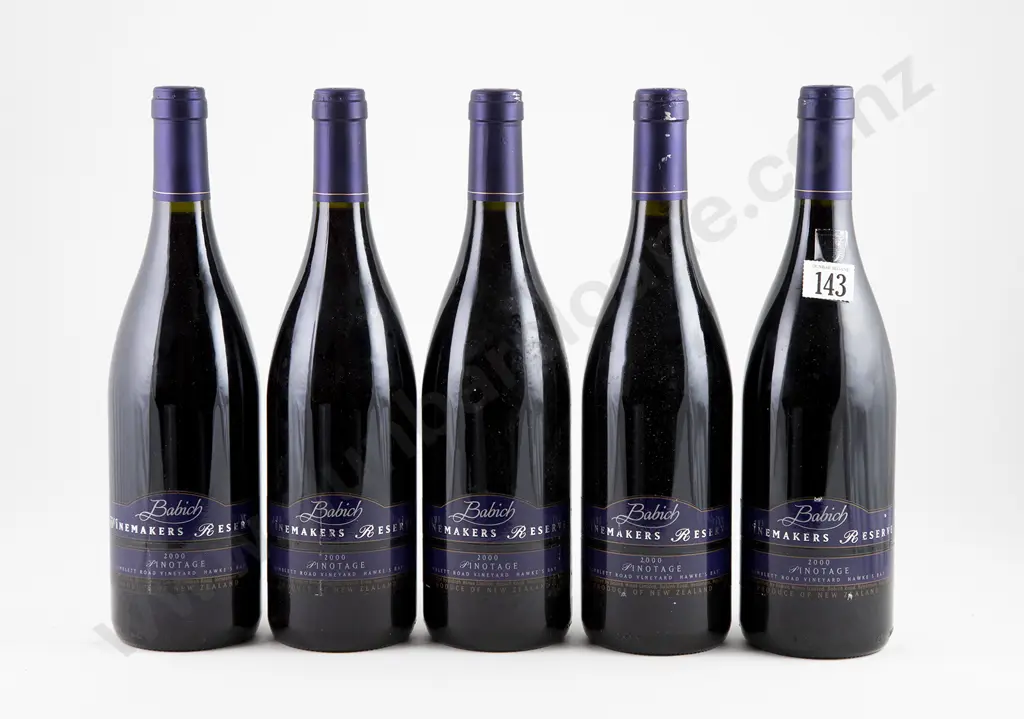 5 bottles 2000 Babich Wines Winemakers' Reserve Pinotage Image 1++
