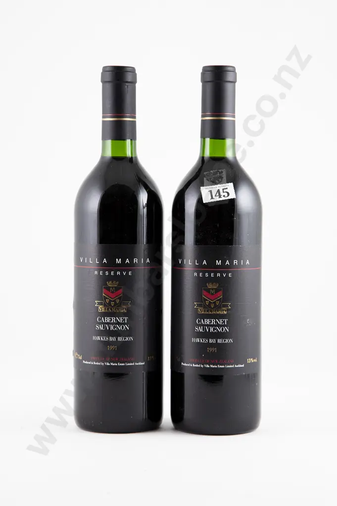 2 bottles 1991 Villa Maria Reserve Cabernet Sauvignon Image 1++