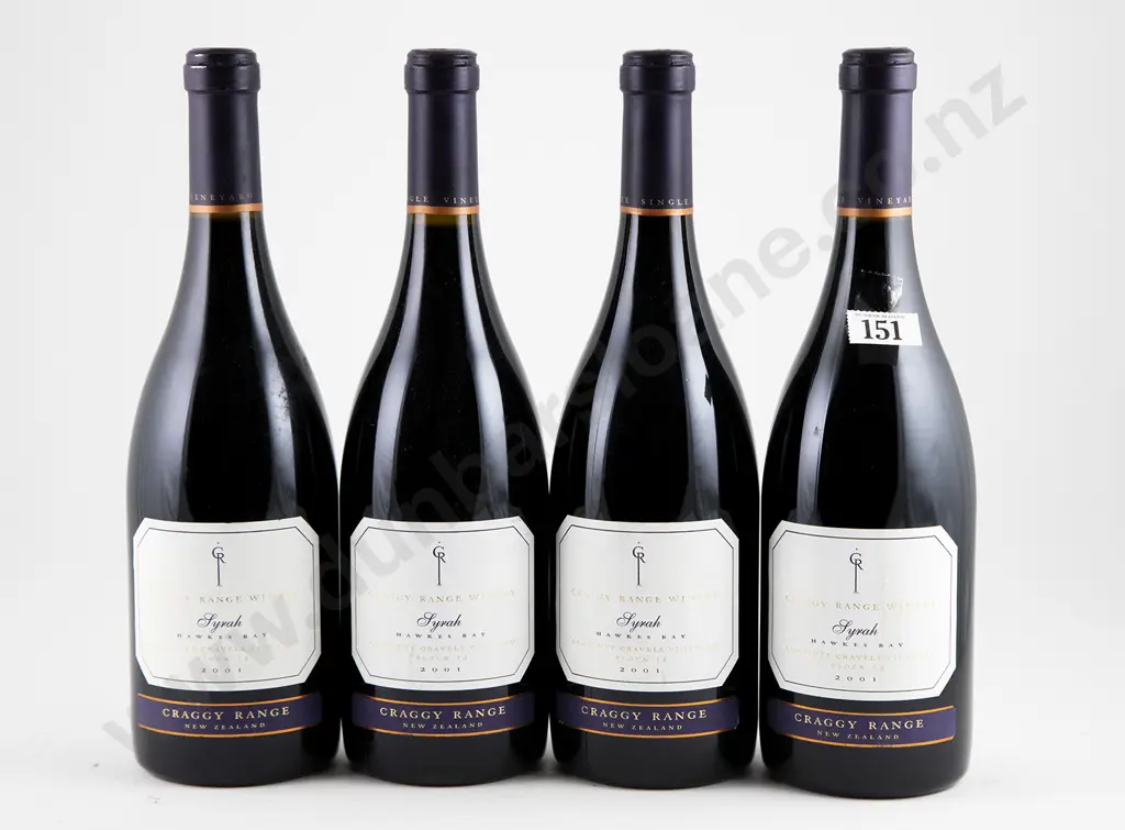 4 bottles 2001 Craggy Range Syrah Gimblett Gravels Image 1++