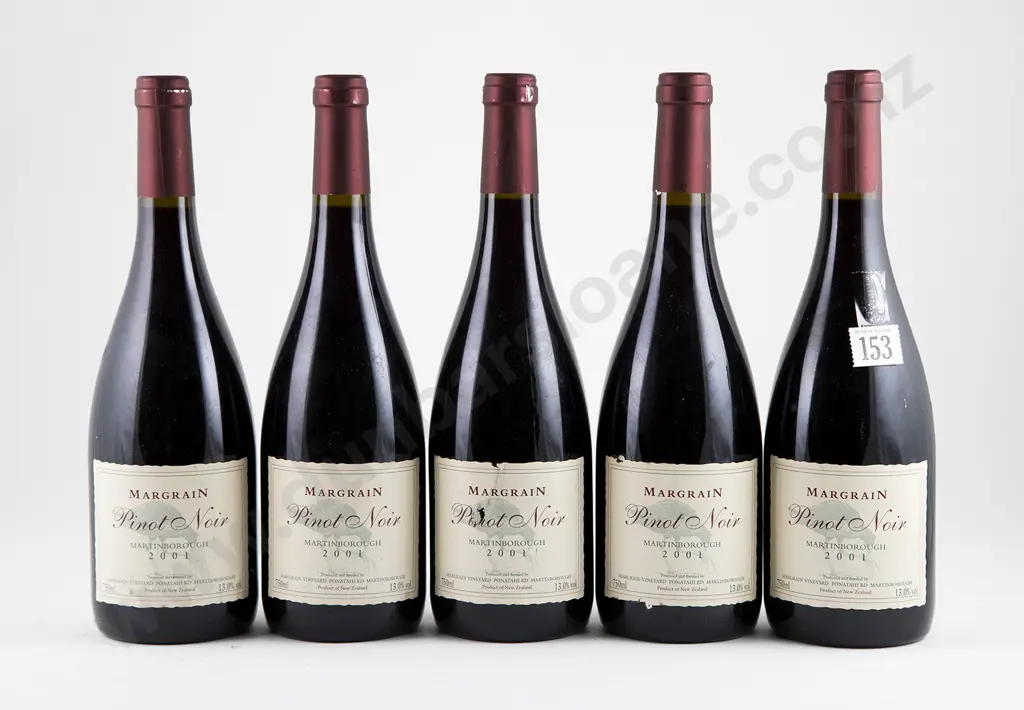 5 bottles 2001 Margrain Pinot Noir Martinborough Image 1++