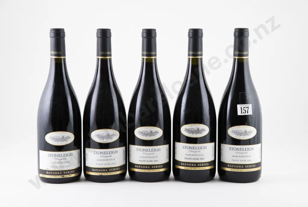 5 bottles 2001 Stoneleigh Pinot Noir Rapaura Series Image 1++