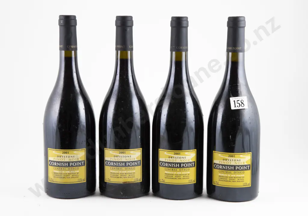 4 bottles 2001 Drystone Cornish Point Pinot Noir Central Otago Image 1++