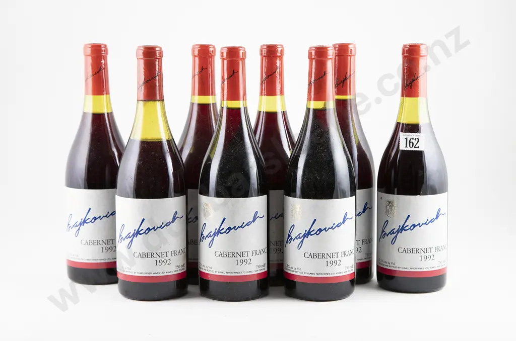8 bottles 1992 Kumeu River Wines Brajkovich Cabernet Franc Image 1++