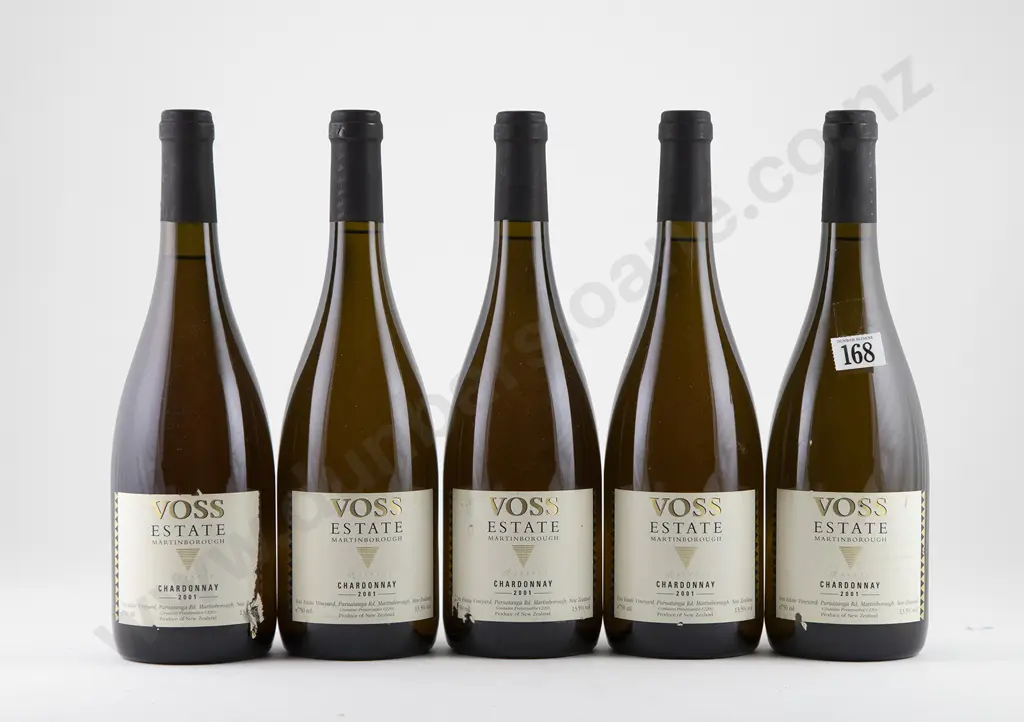 5 bottles 2001 Voss Estate Reserve Chardonnay Image 1++