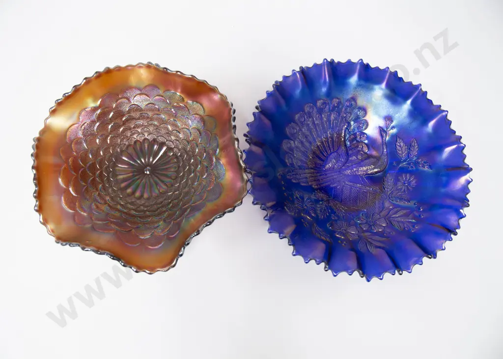 Three Pieces of Carnival Glass Image 1++