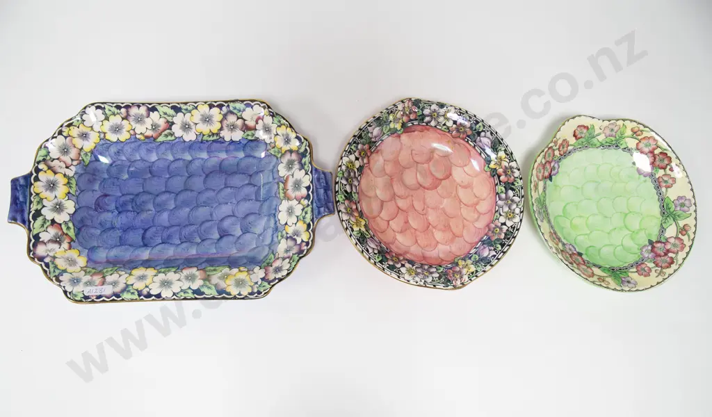 Three Pieces of Maling (Rim Chip to one Dish) Image 1++