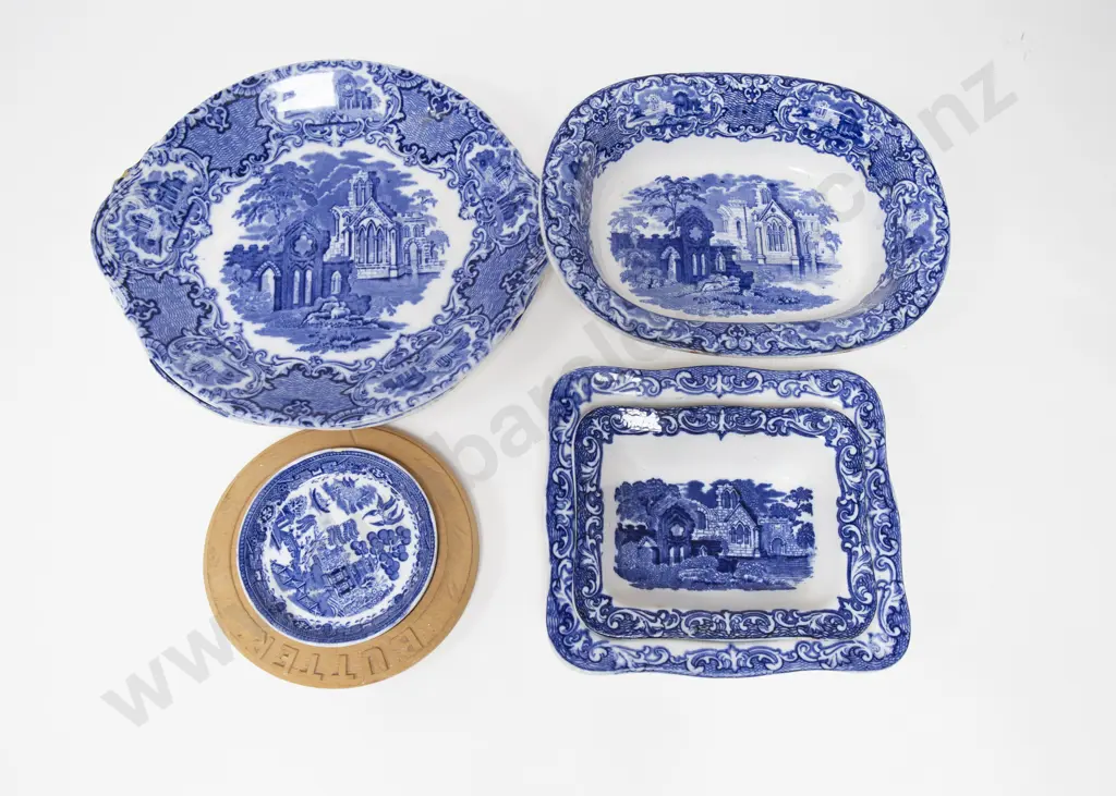 Six Pieces of "Abbey" Blue & White China Image 1++