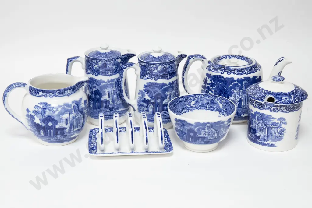 Seven Pieces of "Abbey" Blue & White China Image 1++