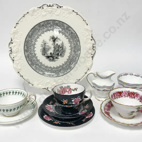 Box of Assorted Floral Decorated Tea China
