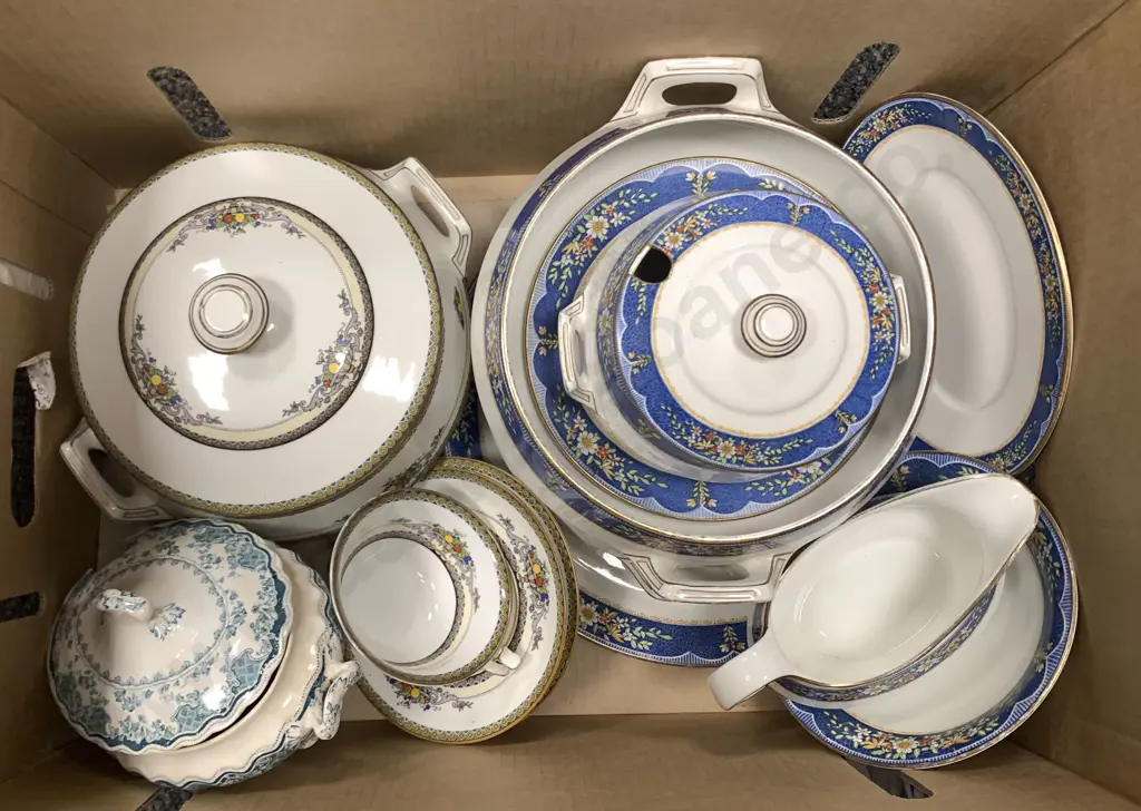 Box of Assorted China Servingware Image 1++