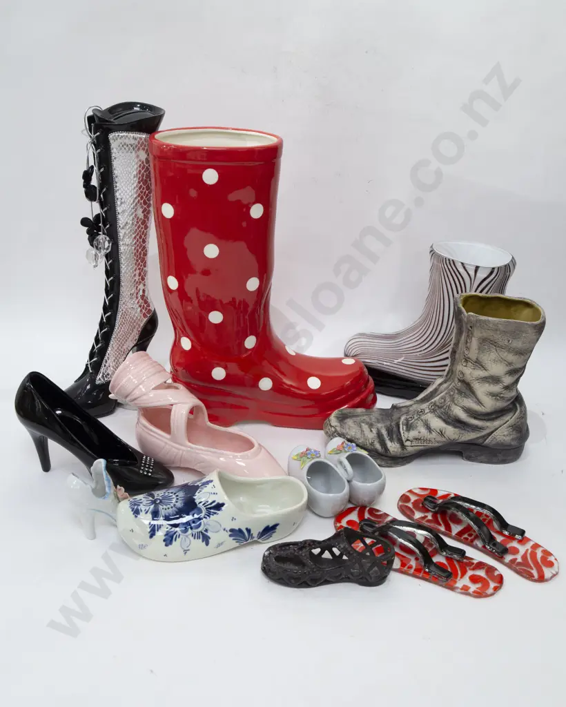 Two Boxes of Assorted Shoe Ornaments Image 1++