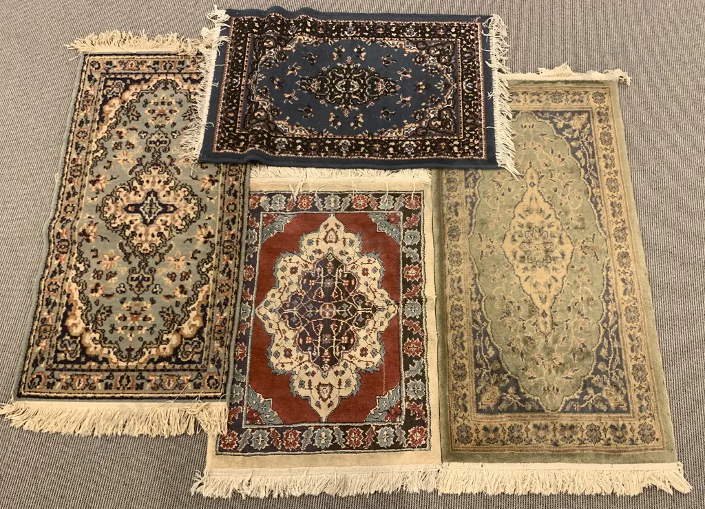 Four Machine Made Persian Style Floor Mats Image 1++