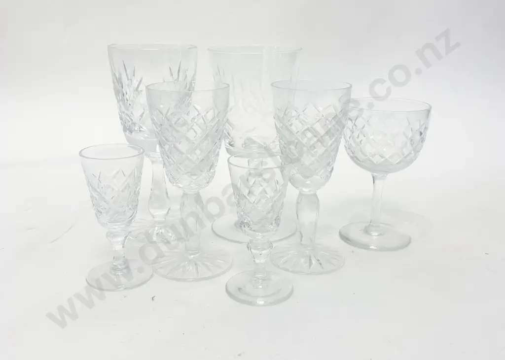 Quantity of Assorted Crystal Drinking Glasses Image 1++