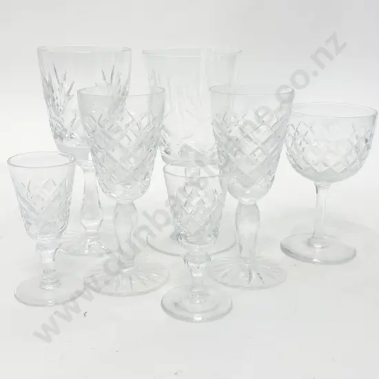 Quantity of Assorted Crystal Drinking Glasses