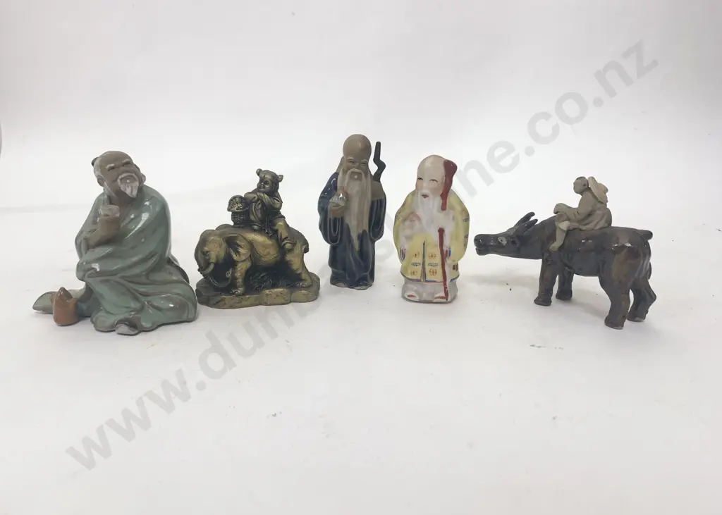 Box of Assorted Asian Figures and Ornaments Image 1++