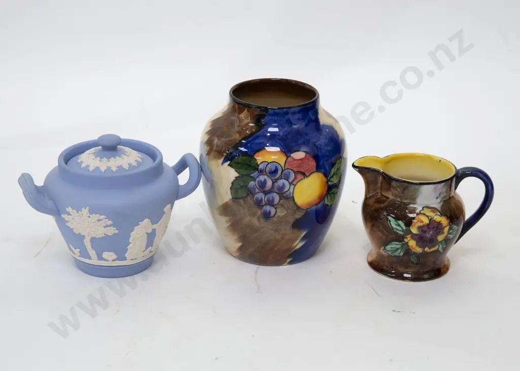 Tunstall Vase and Jug Together With Small Jasperware Vase Image 1++