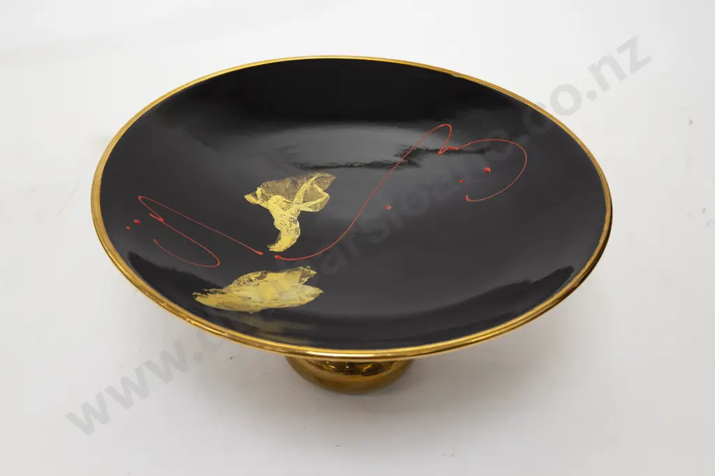 Peter Collis Hand-Painted Footed Bowl Image 1++