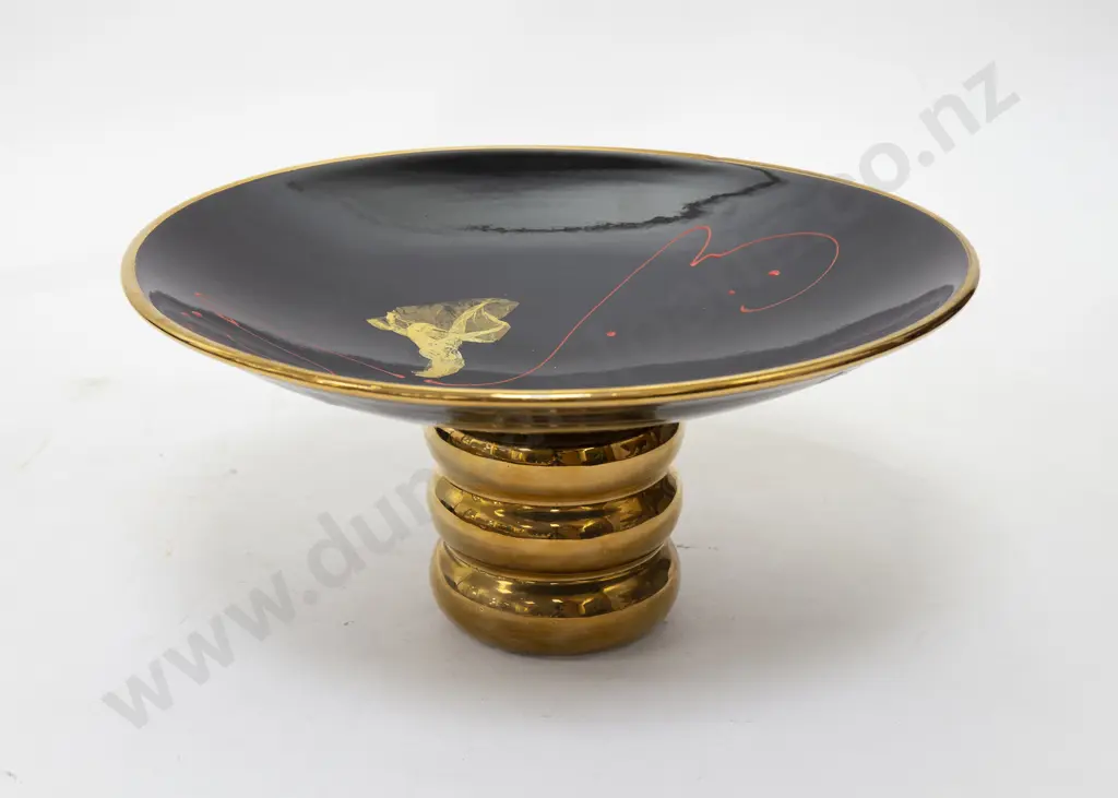Peter Collis Hand-Painted Footed Bowl Image 1++