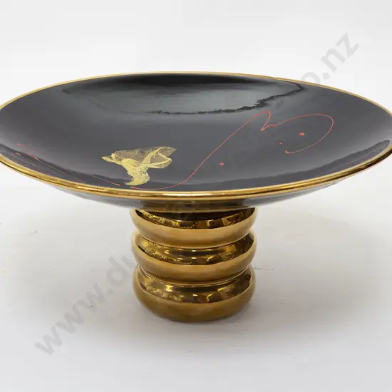 Peter Collis Hand-Painted Footed Bowl