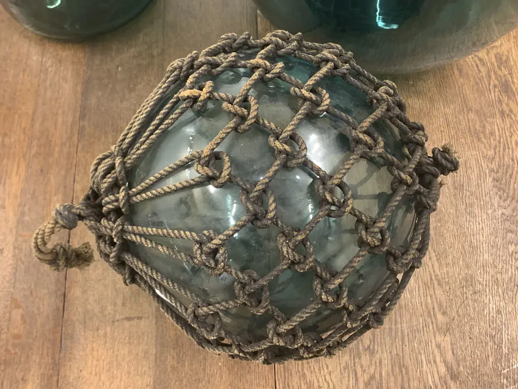 Glass Buoy With Rope Netting Image 1++