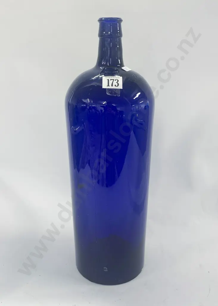 Large Blue Glass Bottle Image 1++