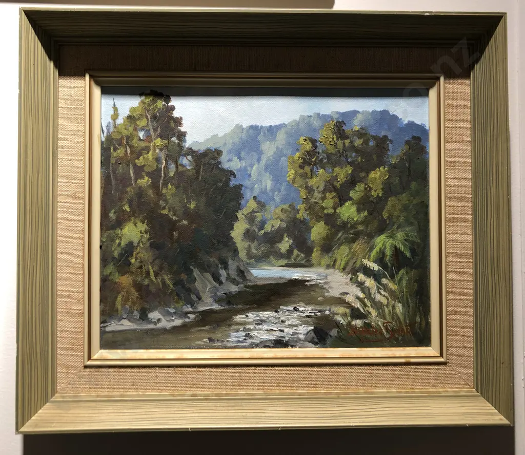 Bernice Smart "Kaitoki Waterworks Reserve" Oil on Board Image 1++